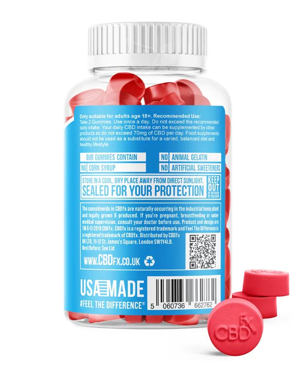 Vegan CBD gummies (mixed berry) CBDfx - Image 3