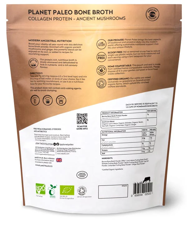 Organic bone broth Ancient Mushrooms - Planet Paleo - Image 4